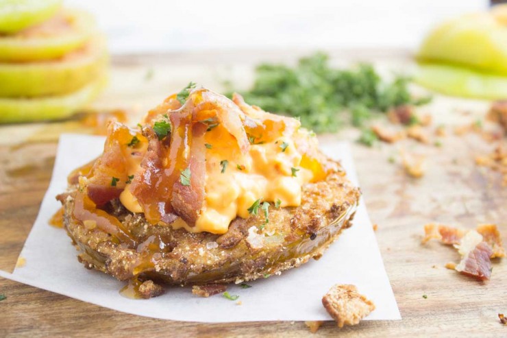 Loaded Fried Green Tomatoes