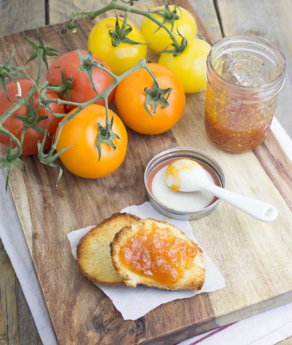 Sweet Tomato Jam on Toast