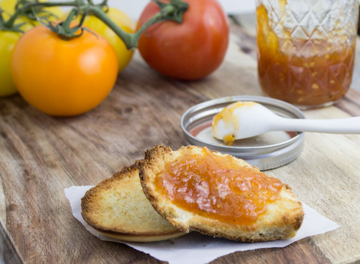 Sweet Tomato Jam on Toast