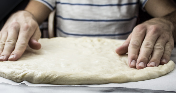 Spreading Out Pizza Dough