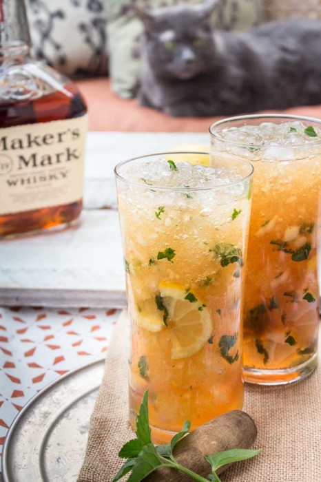 Sweet Tea Julep with Maker's Mark and Fresh Mint