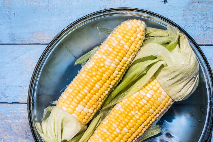 Soaking Corn Husks