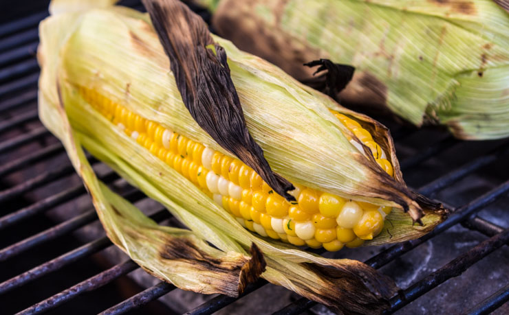 Grilling Corn with Herb Butter