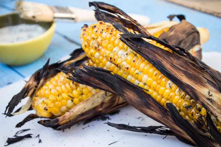 Grilled Herb Butter Corn
