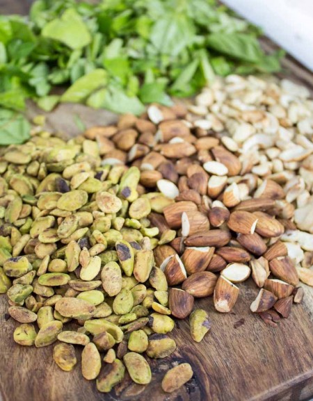 Toasted Nuts for Pesto with Basil