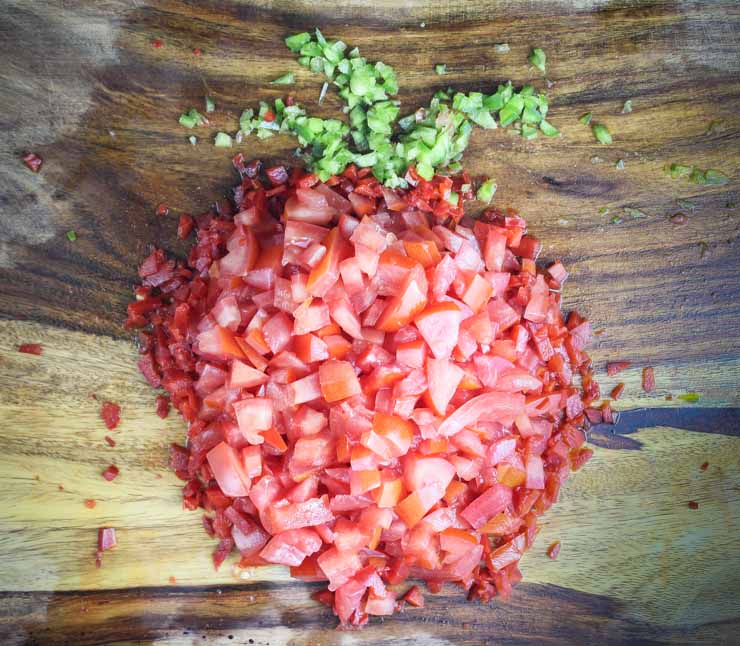 Chopped Salsa Ingredients