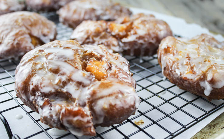 Cooked & Glazed Peach Fritters