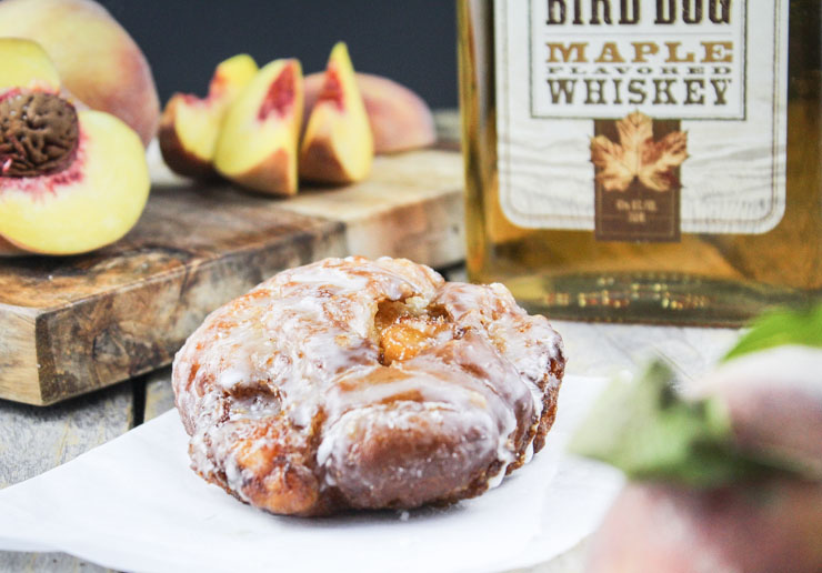 Maple Whiskey Peach Fritters