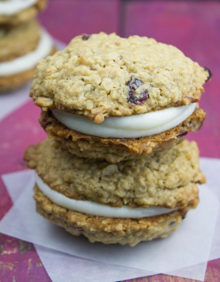 Oatmeal Cranberry Cream Pies