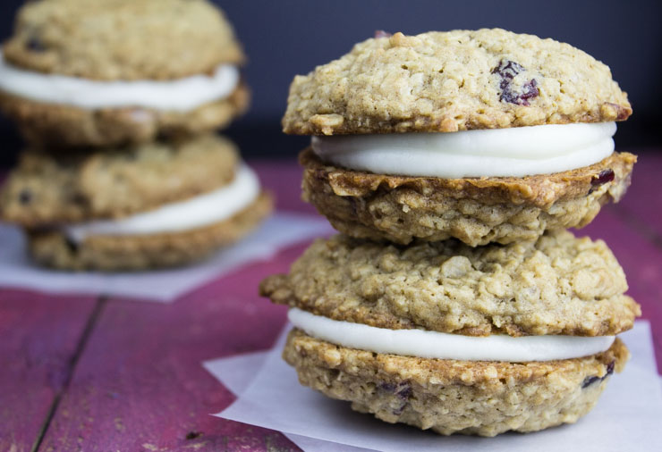 Oatmeal Cranberry Cream Pies