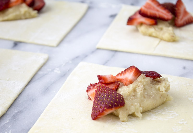 Filling Puff Pastry Squares