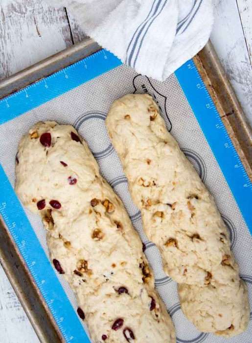 Biscotti Loaves Resting