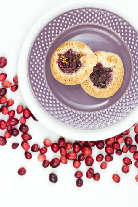 Cranberry Marzipan Shortbread Cookies