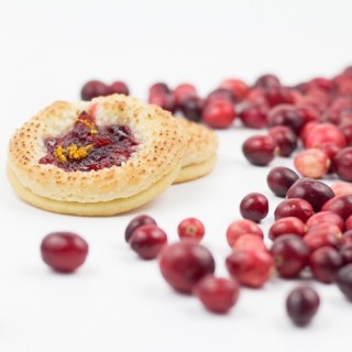 Cranberry Marzipan Shortbread Cookies