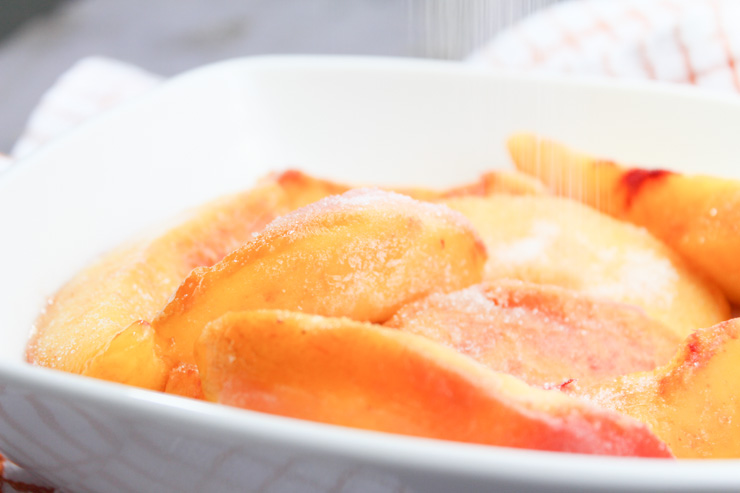 Frozen Peaches for Sorbet