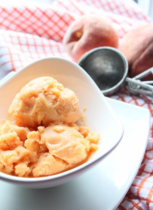 Simple Peach Sorbet