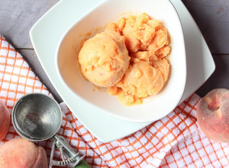 Simple Peach Sorbet