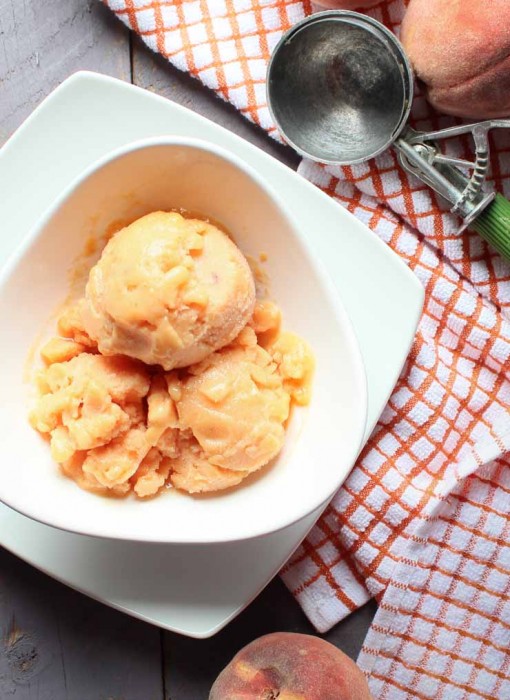 Simple Peach Sorbet