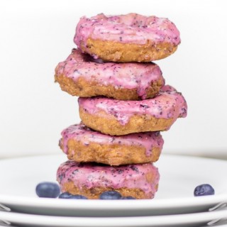 Blueberry Glazed Peppered Corn Doughnuts