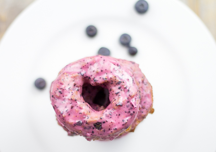 Blueberry Glazed Peppered Corn Doughnuts