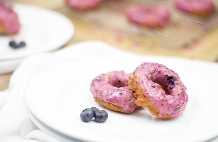 Blueberry Glazed Peppered Corn Doughnuts