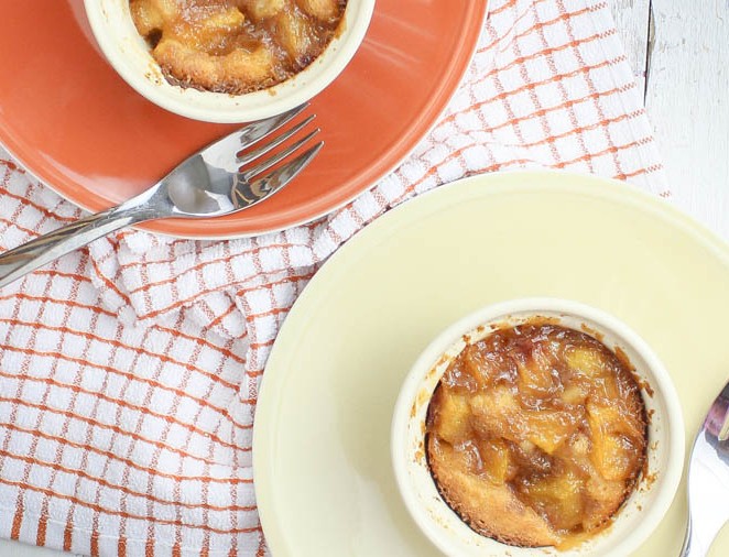 Salted Caramel Peach Cobler