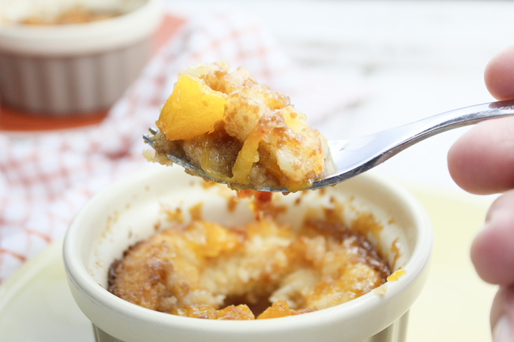 Salted Caramel Peach Cobler