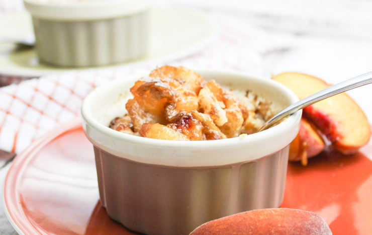 Salted Caramel Peach Cobler