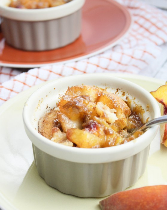 Salted Caramel Peach Cobler