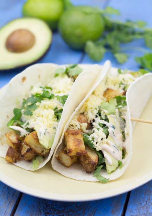 Spicy Crispy Potato Tacos