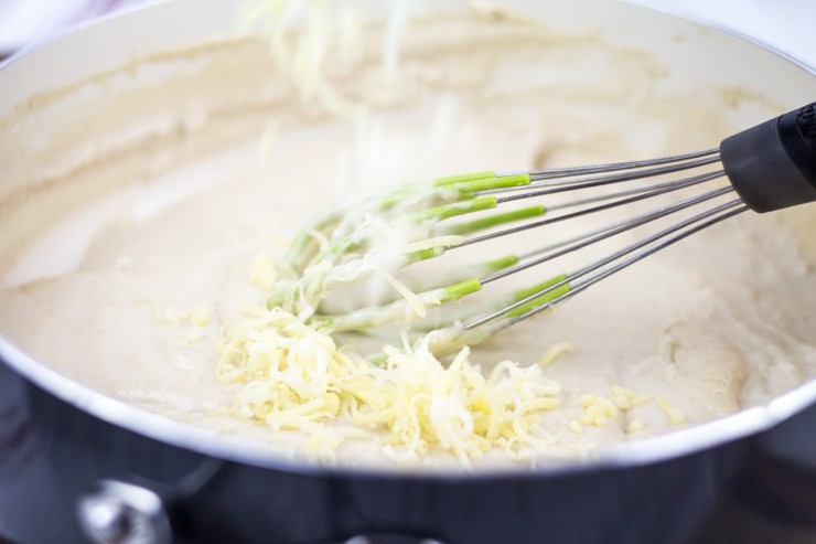 Making the Roux Cheese Sauce