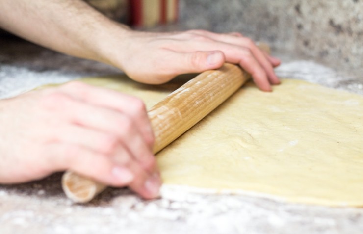 Rolling Dough for Cinnamon Rolls