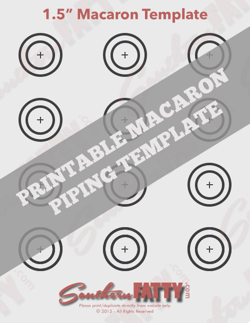 Printable Macaron Piping Template