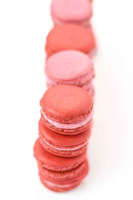 Raspberry Almond Macarons