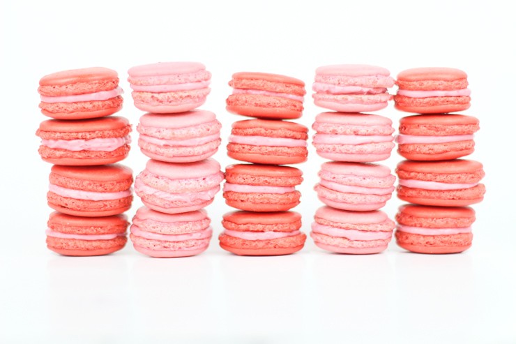 Raspberry Almond Macarons