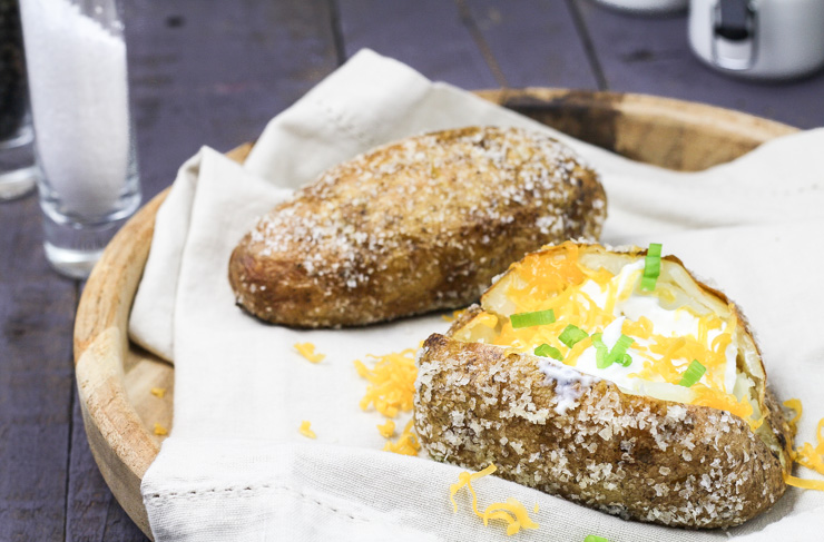 Salt Crusted Baked Potatoes