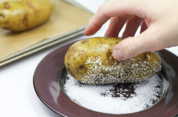 Salt Crusted Baked Potatoes