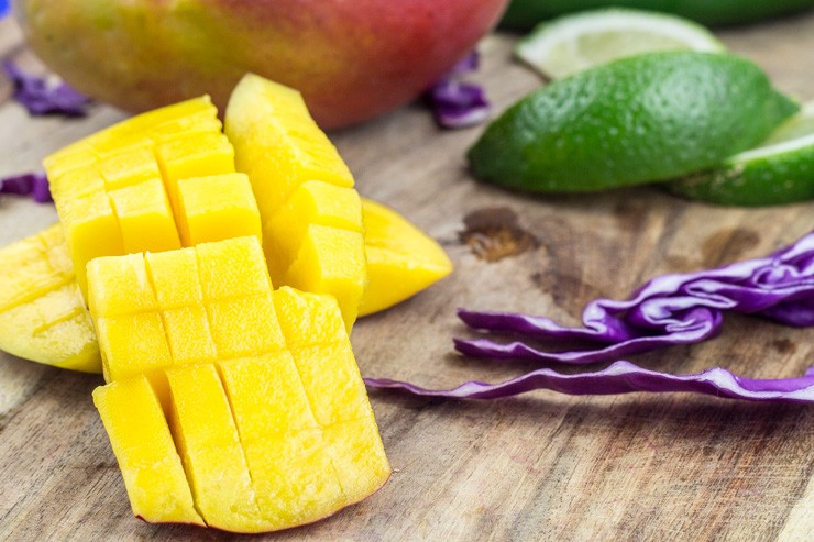 Fresh Mango for Citrus Taco Slaw