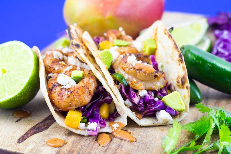 Mango Slaw Shrimp Tacos