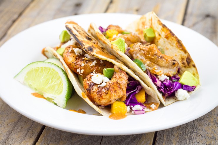 Mango Slaw Shrimp Tacos