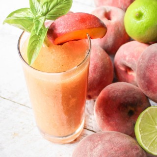 Frozen Peach Basil Daiquiri