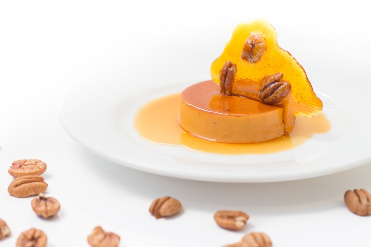 Drunken Pecan Crème Caramel