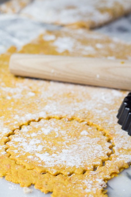 Shaping the Sweet Potato Fry Crust