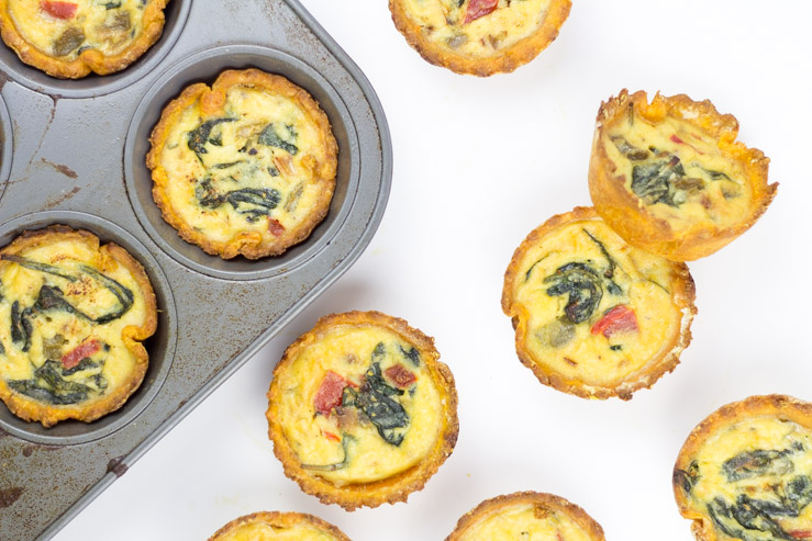 Baked Sweet Potato Fry Crusted Mini Quiche