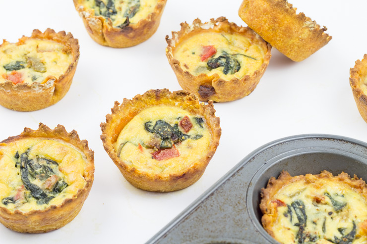 Baked Sweet Potato Fry Crusted Mini Quiche