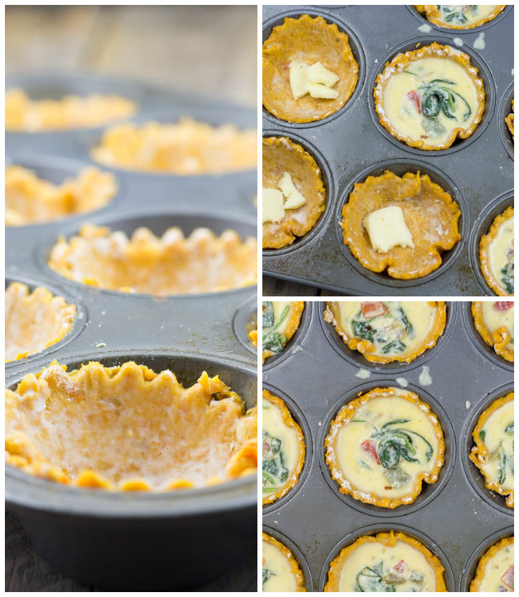 Baked Sweet Potato Fry Crusted Mini Quiche