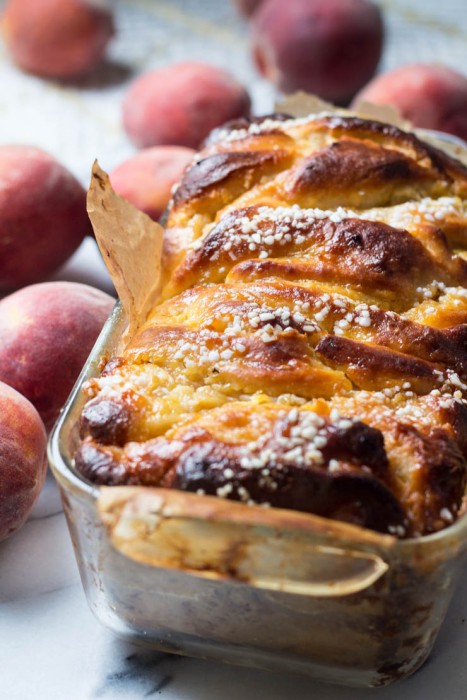 Peaches and Cream Sweet Babka Bread