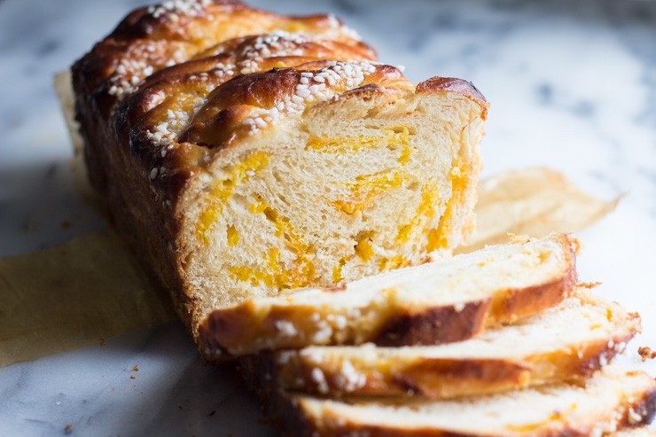 Peaches and Cream Sweet Babka Bread