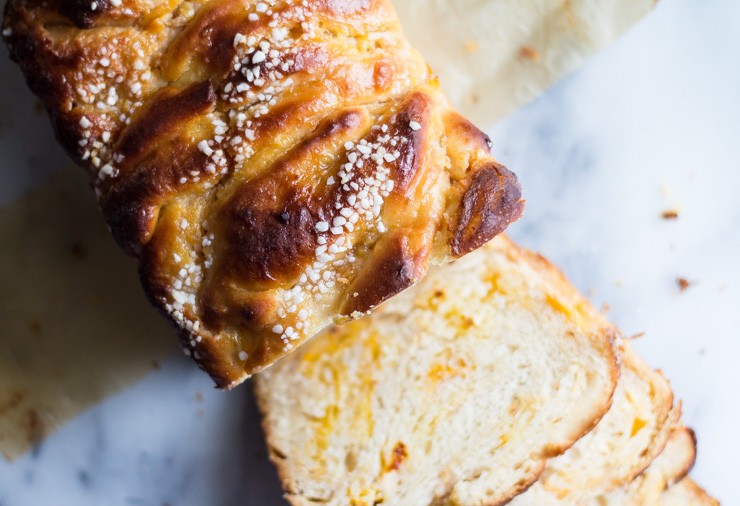 Peaches and Cream Sweet Babka Bread