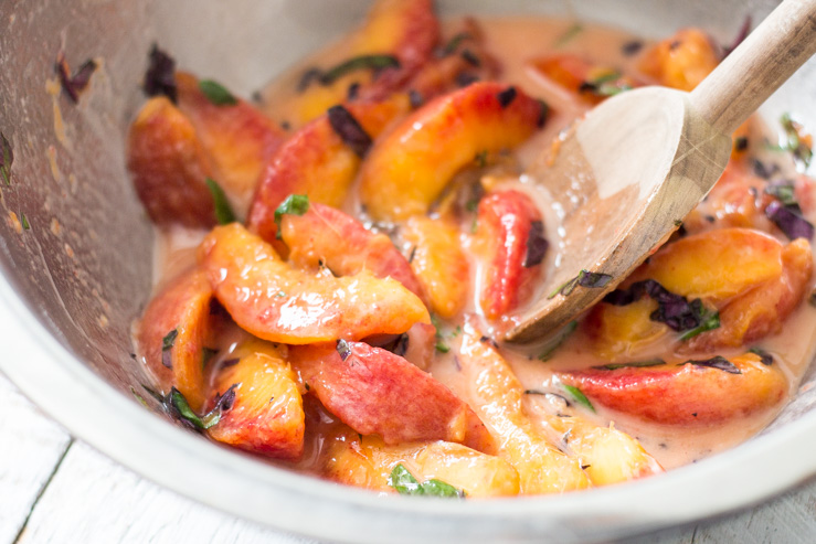 Purple Basil Peach Filling for Pies